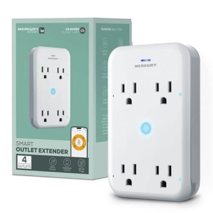 Merkury Innovations Smart 4 Outlet Wall Extender - White