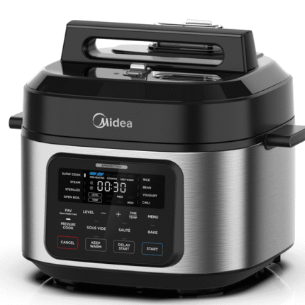 Midea Stainless Steel Electric 6 Qt Pressure Cooker, 13-in-1 Widebody, MPC6018AASS, New