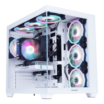 Mloong Gaming PC Desktop AMD Ryzen 5 5500 GeForce RTX 4060 1TB SSD 16GB RAM 650W Win11 WIFI