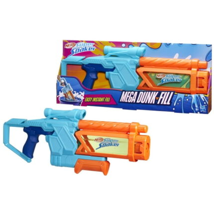 Nerf Super Soaker Mega Fill Water Blaster, Instant Refill, 33.9 Fluid Ounce Tank, Water Toys, 6+