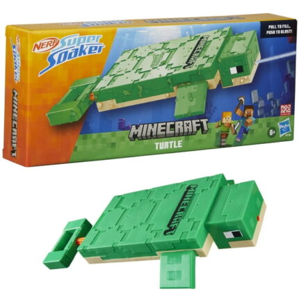 Nerf Super Soaker Minecraft Turtle Water Blaster, Outdoor Water Toys, Ages 6+
