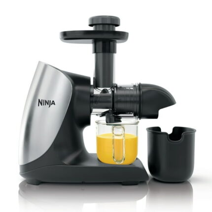 Ninja Cold Press Juicer Pro Powerful Slow Juicer, Total Pulp Control, Cloud Silver, JC100, 150 watts