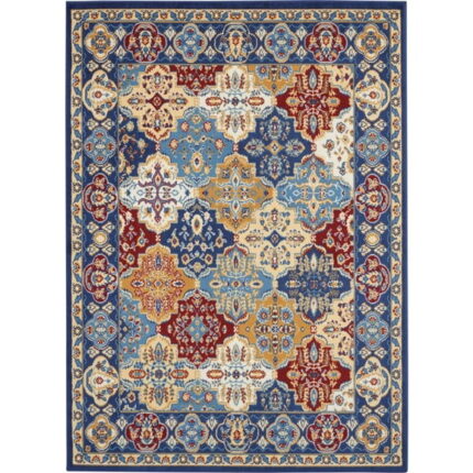 Nourison Grafix Persian Multicolor 5'3" x 7'3" Area Rug, (5x7)