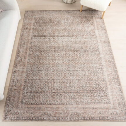 Nuloom Hillstone Collection Traditional Vintage Medallion Area Rug, 5' x 8', Olene Light Brown
