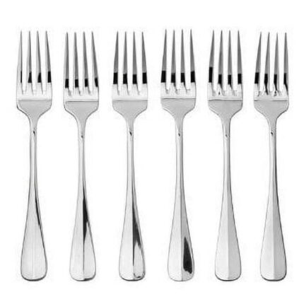 Oneida Savor Dinner Forks, Silver Finish, Stainless Steel Handle, Set of 6