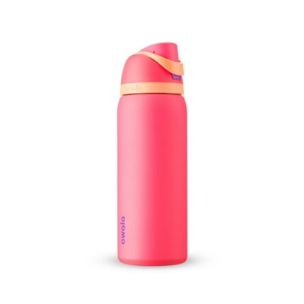 Owala FreeSip Water Bottle Stainless Steel, 32 Oz., Hyper Flamingo Pink