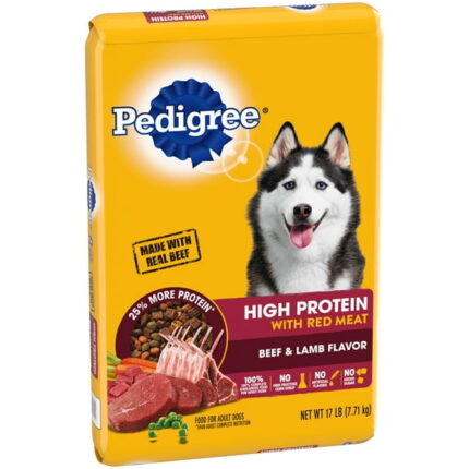 PEDIGREE High Protein Beef and Lamb Flavor Adult Dry Dog Food, 17 Pound Bag