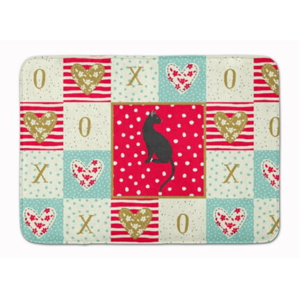 Pantherette Cat Love Machine Washable Memory Foam Mat