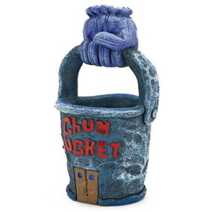Penn-Plax SpongeBob Squarepants Aquarium Ornament  the Chum Bucket  Medium - Blue Colored Resin