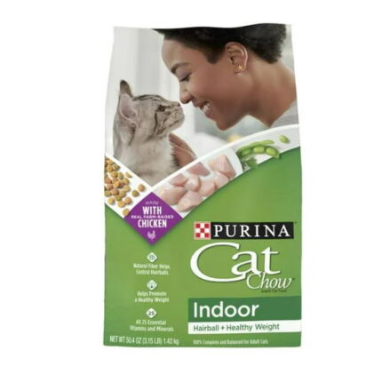 Purina Cat Chow Indoor Dry Cat Food, Hairball + Healthy Weight, 3.15 lb. Bag