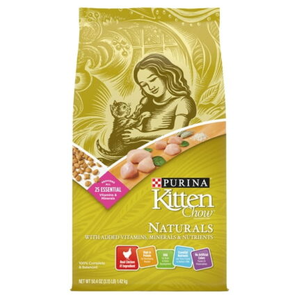 Purina Kitten Chow Natural, High Protein Dry Kitten Food, Naturals Chicken - 3.15 lb. Bag