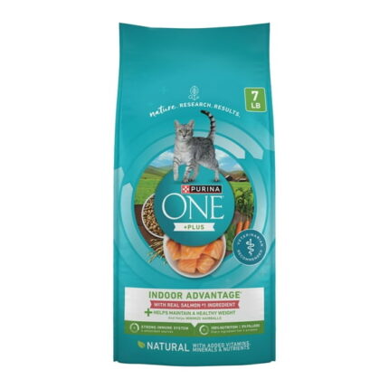 Purina ONE Plus, Indoor Advantage, Dry Cat Food, Salmon, 7 lb Bag