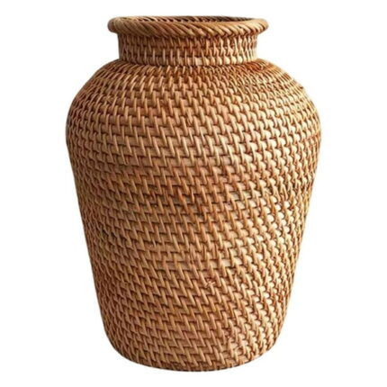 Rattan Vase Flower Pot Holder Plant Storage Wicker Vases Decor