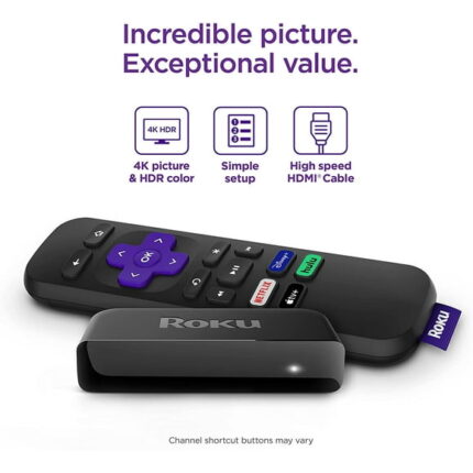 Roku 3920R Premiere 4K Streaming Media Player, Black