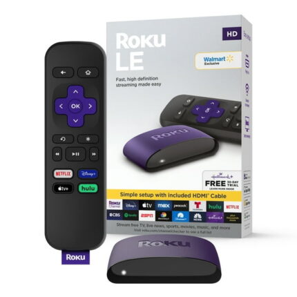 Roku LE HD Streaming Media Player with High Speed HDMI ? Cable and Simple Remote