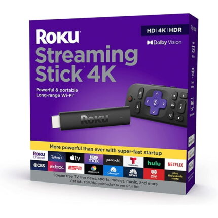 Roku Streaming Stick 4k HDR Dolby Streaming Media Player with Voice Remote, Disney+ and Prime Video