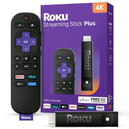 Roku Streaming Stick Plus 2025 - 4K & HDR Roku Streaming Device for TV with Voice Remote - Free & Live TV