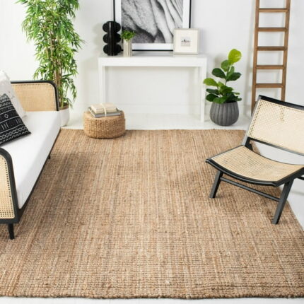 SAFAVIEH Natural Fiber Delmar Braided Jute Area Rug, Natural, 8' x 10'