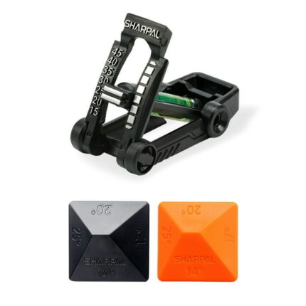 SHARPAL 196N ANGLE PYRAMID Whetstone Knife Blade Sharpener Sharpening Stone Angle Guide 2-Pack & 194H HOLDBUBBLE Whetstone Knife Blade Sharpener Sharpening Stone Angle Guide, Angle from 15? to 45?