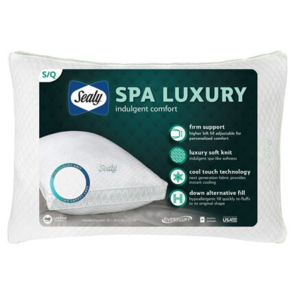 Sealy Spa Luxury Pillow, Firm Support, Standard/Queen