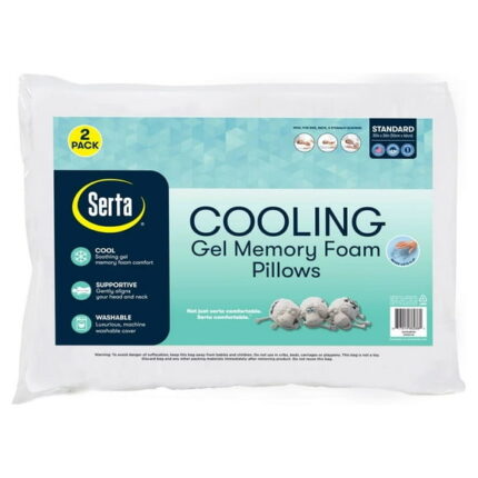 Serta Cooling Gel Memory Foam Bed Pillow, Set of 2