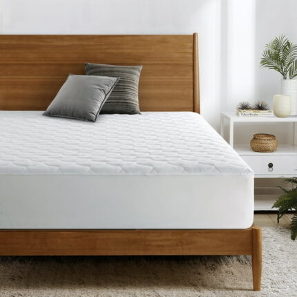 Sertapedic 5-in-1 Ultimate Quilted Comfort & Protection Mattress Pad, White, Queen