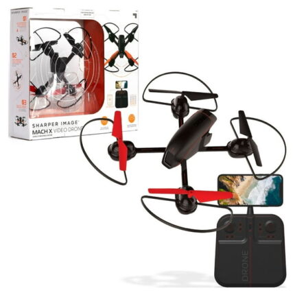 Sharper Image 10" Mach X Drone with Streaming Camera, 2.4 GHz, Auto-Orientation Control