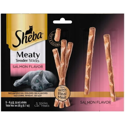 Sheba Meaty Tender Sticks Salmon Flavor Dry Cat Treats, 0.7 oz (5 Treats)