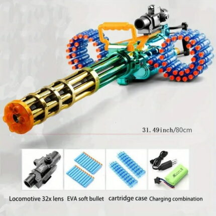 Shell Ejecting Foam Dart Blaster Soft Bullet Toy Gun with Chain & Tripod  Ultimate Toy Soft Dart Blaster for Action-Packed Play