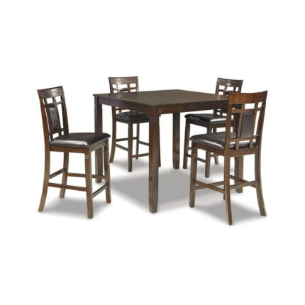 Signature Design by Ashley Casual Bennox Counter Height Dining Table and Bar Stools (Set of 5)  Brown