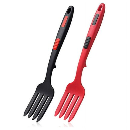 Silicone Flexible Fork, Heat- Cooking Fork Tools Dishwasher Safe Kitchen Fork Kitchen Non Stick Fork for Mix