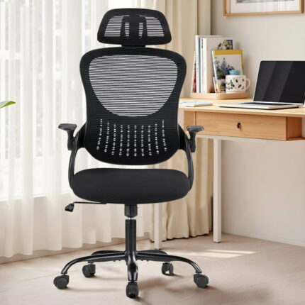 Simenmax Ergonomic Office Desk Computer Chair, High Back Comfy Swivel Home Gaming Mesh Chairs