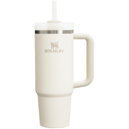 Stanley Quencher H2.0 FlowState Stainless Steel Vacuum Insulated Tumbler, Cream, 30 oz