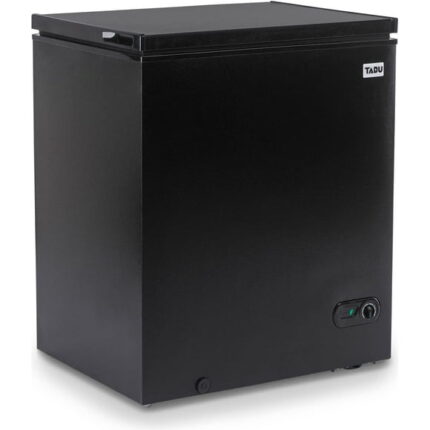 TABU Chest Freezer,5.0 Cu ft Deep Freezer,Garage Ready,Top Open Door,Black