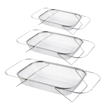 TINANA Stainless Steel Strainer Basket, Set of 3