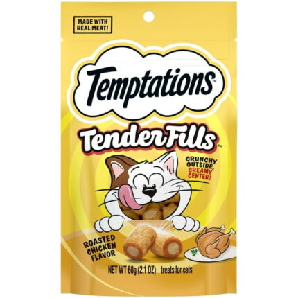 Temptations Tender Fills Roasted Chicken Flavor Soft Chew Treats For Adult Cats, 2.1 Oz Pouch