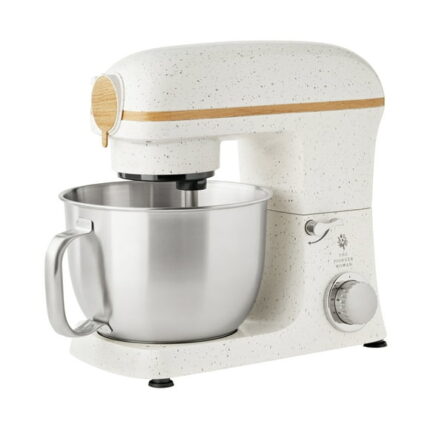 The Pioneer Woman 5 Quart 600W 6-Speed Professional Stand Mixer with Beater, Dough Hook and Whisk-Linen Speckle