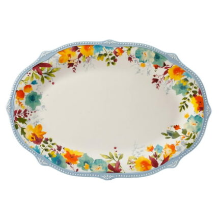 The Pioneer Woman Willow 21-inch Ceramic Oval Platter