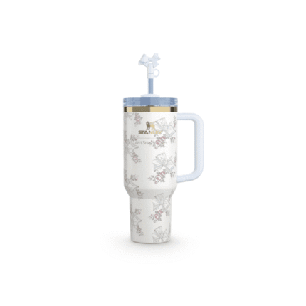 The Stanley X LoveShackFancy Holiday Quencher | 40 OZ Rosa Beaux Blue