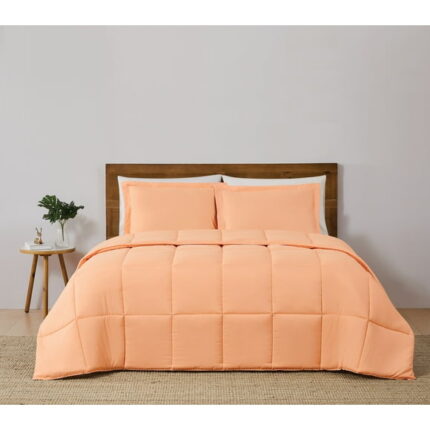 Truly Soft Everyday Reversible Peach King 3 Piece Comforter Set