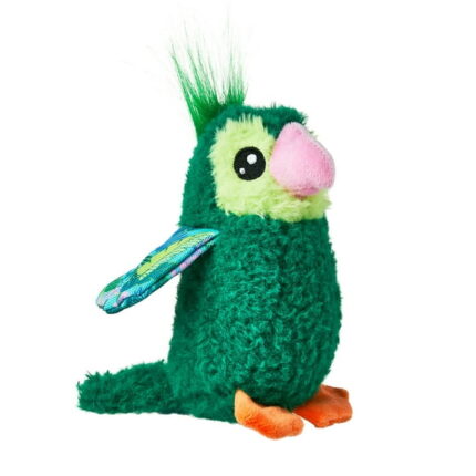Vibrant Life Summer Green Bird Polyester Plush Dog Toy with Squeaker, Chew Level 2