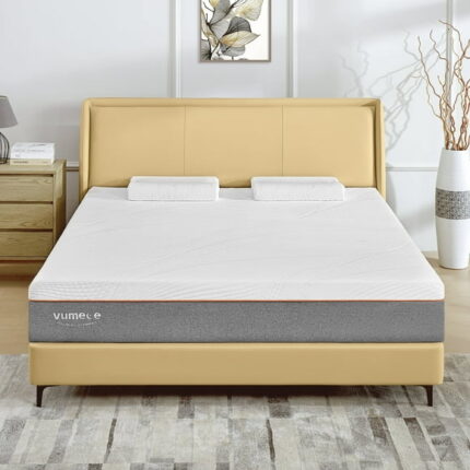 Vumece 12 inch Full Mattress Gel Memory Foam, Pressure Relief Motion Isolating, CertiPUR US, Medium
