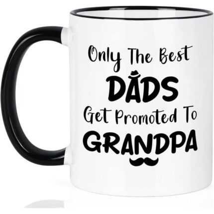 Waipfaru 11 Oz Ceramic Mugs, New Grandpa Gifts