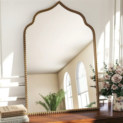 Goosiay Arched Mirror for Wall, 30"x20" Vintage Bathroom Mirror, Wall Mirror for Living Room, Bedroom, Entryway, Antique Bronze Mirror
