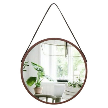 Wall Hanging Mirror Wall Mount Art Ornament Round for Bedroom Bathroom Salon
