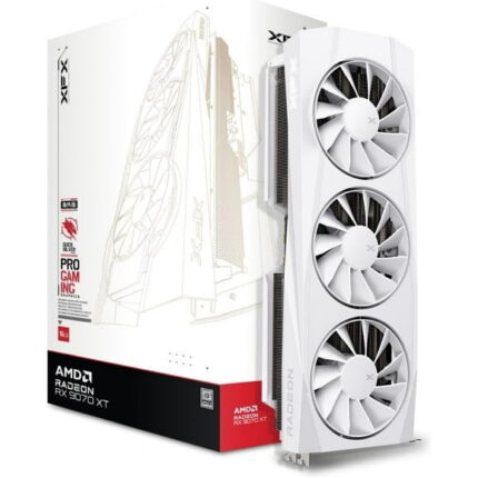 XFX RX-97TQICKW9  Quicksilver AMD Radeon RX 9070XT White Gaming Edition with 16GB GDDR6 HDMI 3xDP, AMD RDNA 4