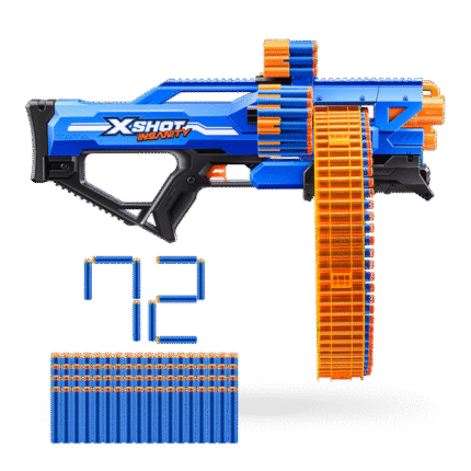 XSHOT Insanity Mad Mega Barrel (72 Darts), Air Pocket Technology, Outdoor blaster by ZURU, Ages 8+