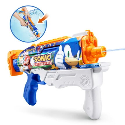 XSHOT Water Fast-Fill Skins Sonic The Hedgehog Hyperload Water Blaster Blue by ZURU, for Ages 5+
