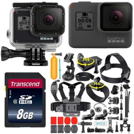 Restored GoPro HERO5 Black Action Camera Bundle 4K Video 33ft Waterproof Camcorder with 35-in-1 Accessories Kit (Refurbished)