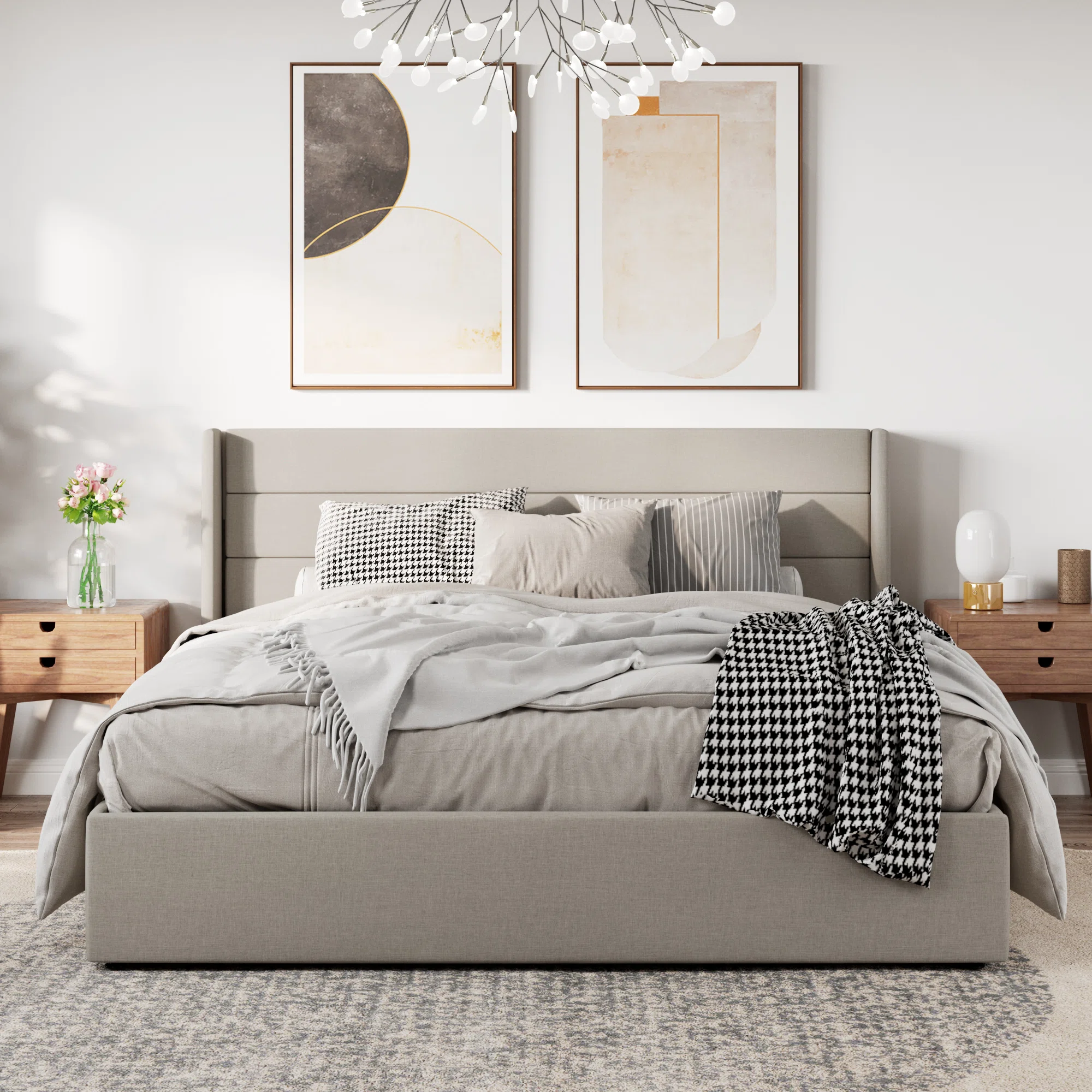 upholstered platform bed